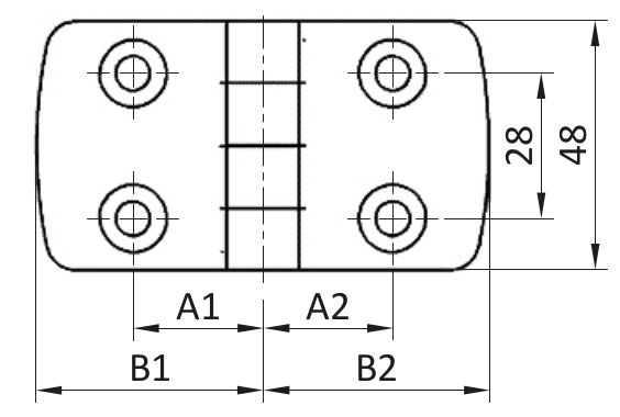 Zawias plastikowy PA 45x45 [10]